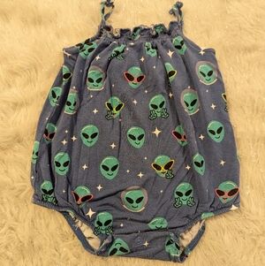 Posh Peanut Alien Area 51 Baby Girl Romper 2t